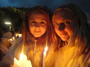 Myself and Annabel at the Torchlight procession
